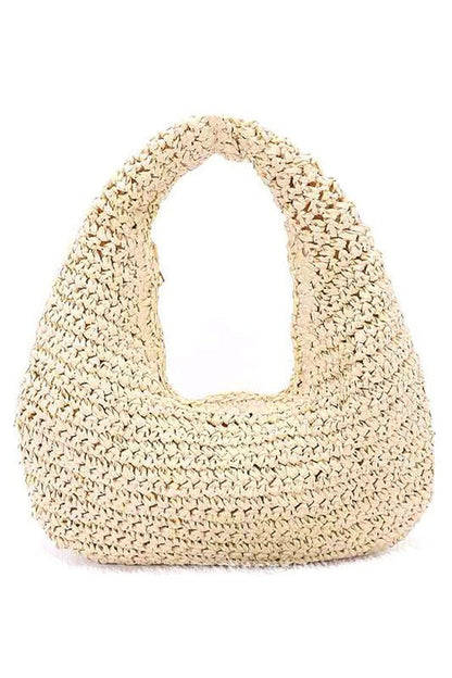 Faux Straw Summer Hobo Bag - Bitsy Gypsy Boutique