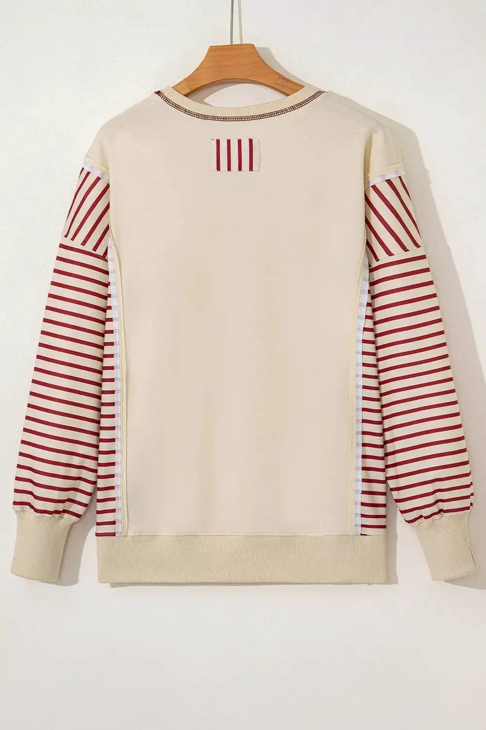 Slit Striped Long Sleeve Sweatshirt by Trendsi