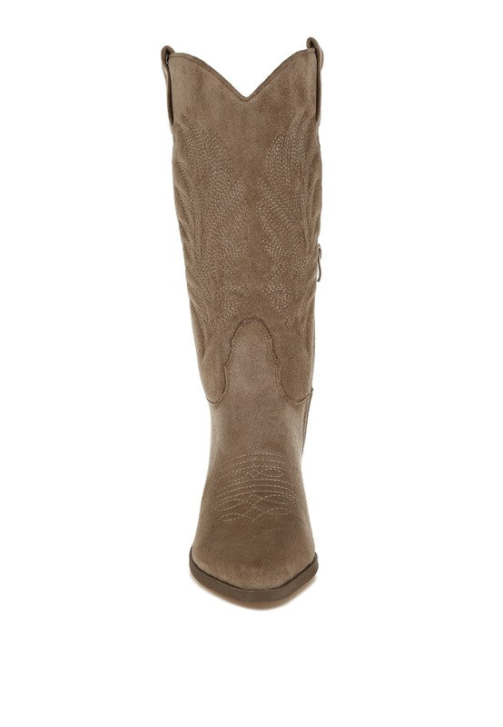 Rancher Microfiber Long Cowboy Boots