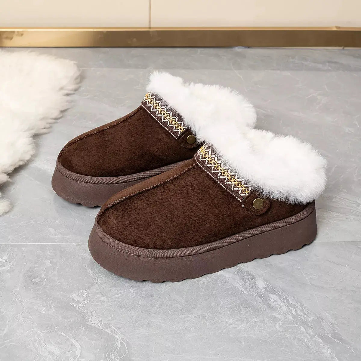 Round Toe Platform Ankle Boots by Trendsi