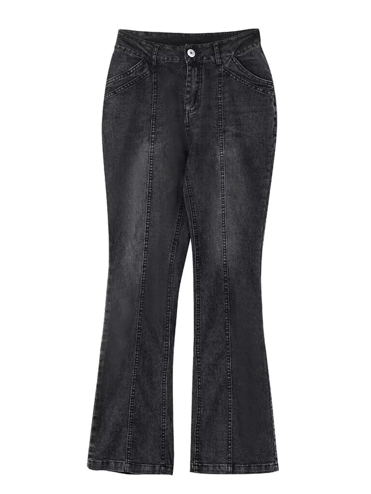 Mid-Rise Bootcut Jeans by Trendsi