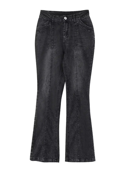 Mid-Rise Bootcut Jeans by Trendsi