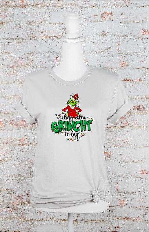 Feeling Extra Grinchy Today Holiday Graphic Tee - Bitsy Gypsy Boutique