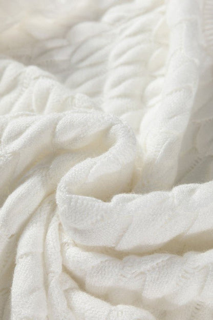 Fish Scale Textured Knit Short Sleeve Sweater - Bitsy Gypsy Boutique