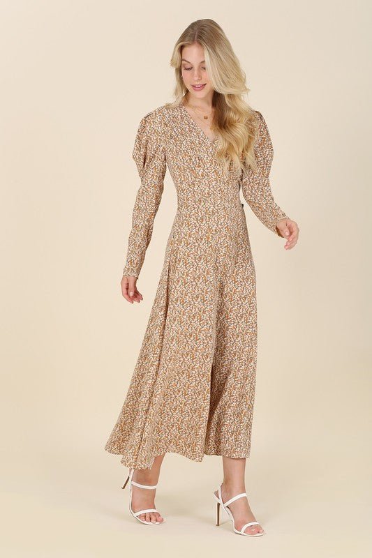 Fit and Flare floral maxi dress - Bitsy Gypsy Boutique