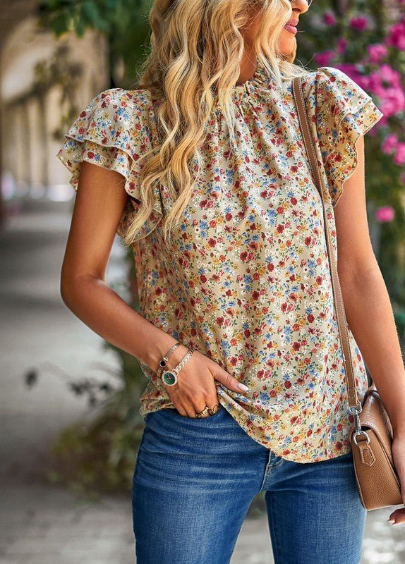 Floral blouse - Bitsy Gypsy Boutique