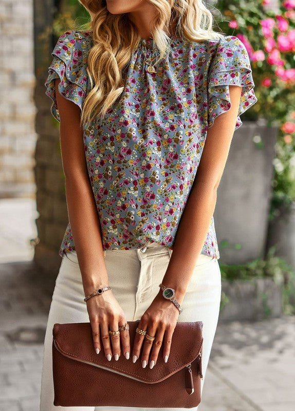 Floral blouse - Bitsy Gypsy Boutique