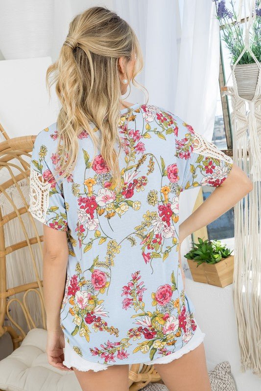 FLORAL BOXY TOP - Bitsy Gypsy Boutique