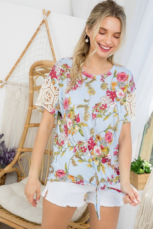 FLORAL BOXY TOP - Bitsy Gypsy Boutique