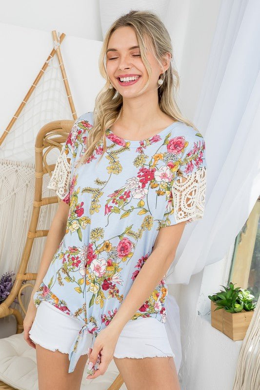 FLORAL BOXY TOP - Bitsy Gypsy Boutique