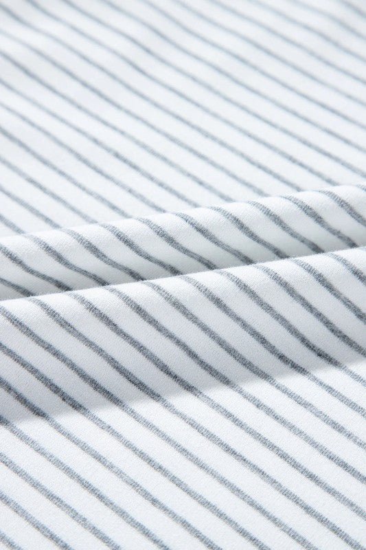 Floral Contrast Stripe Patchwork Raglan Sleeve Tee - Bitsy Gypsy Boutique