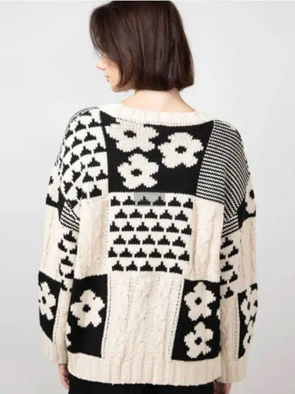 Floral Knit Sweater - Bitsy Gypsy Boutique