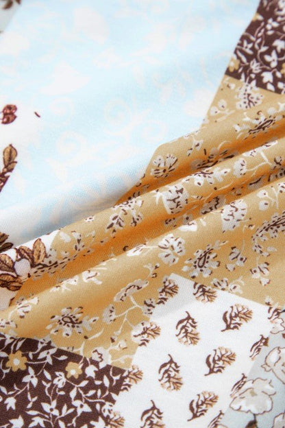 Floral Patchwork Long Sleeve Blouse - Bitsy Gypsy Boutique