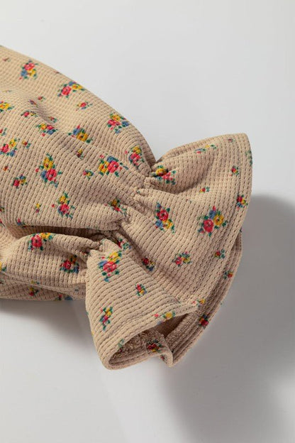 Floral Plaid Patchwork Ruffle Waffle Knit Shacket - Bitsy Gypsy Boutique