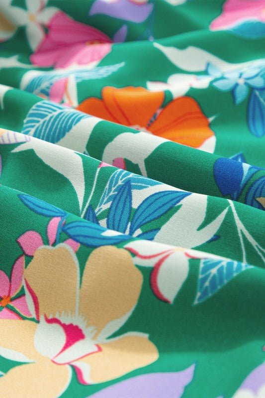 Floral Sleeveless Ruffle Tiered Maxi Dress - Bitsy Gypsy Boutique