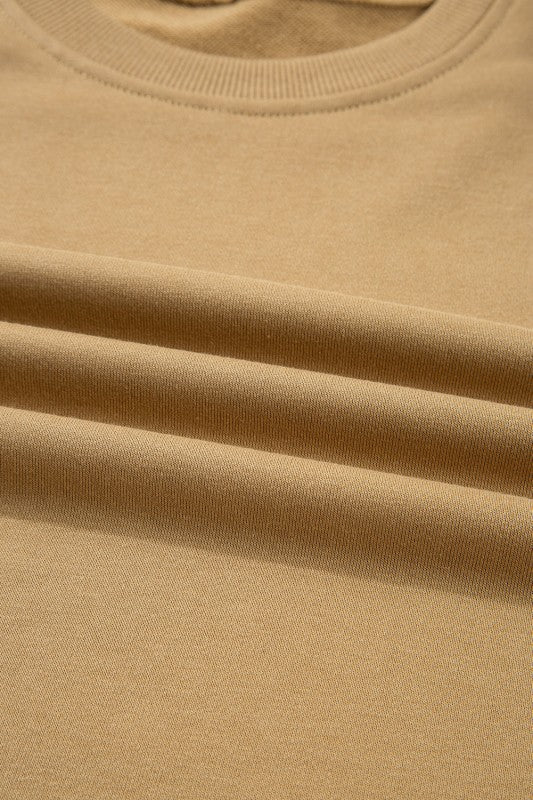 Floral Stripe Patchwork Ruffle Sleeve Crewneck Swe - Bitsy Gypsy Boutique