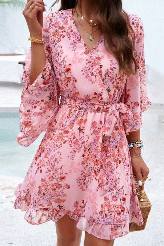 Floral wrap dress - Bitsy Gypsy Boutique