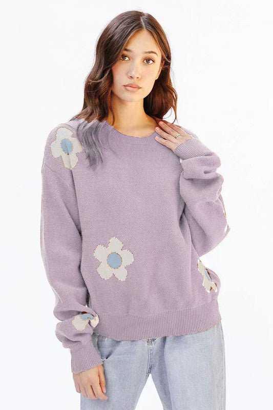 Flower sweater - Bitsy Gypsy Boutique