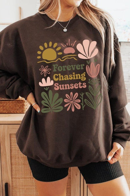 Forever Chasing Sunsets Graphic Sweatshirt - Bitsy Gypsy Boutique