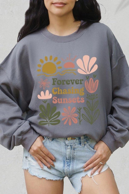 Forever Chasing Sunsets Graphic Sweatshirt - Bitsy Gypsy Boutique