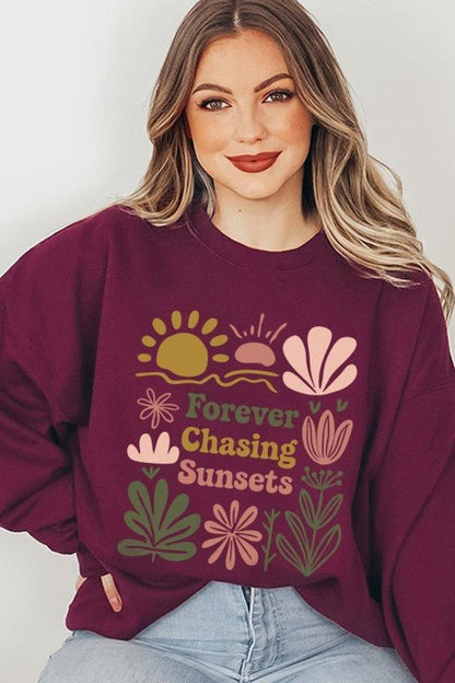 Forever Chasing Sunsets Graphic Sweatshirt - Bitsy Gypsy Boutique