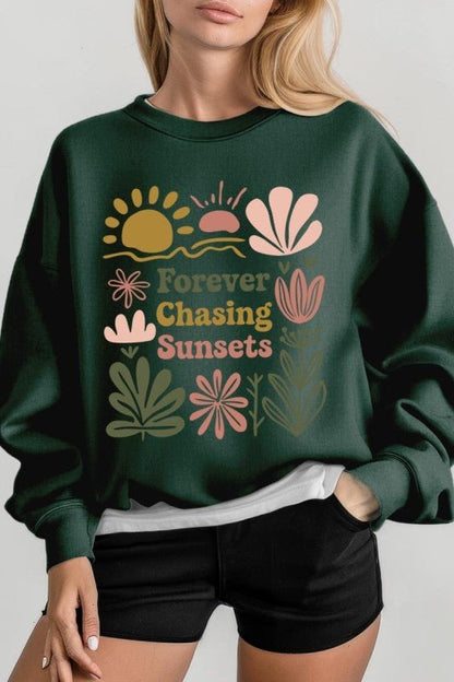 Forever Chasing Sunsets Graphic Sweatshirt - Bitsy Gypsy Boutique
