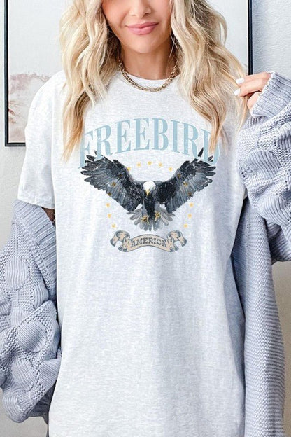 Freebird Eagle Graphic Heavy Cotton Tee - Bitsy Gypsy Boutique