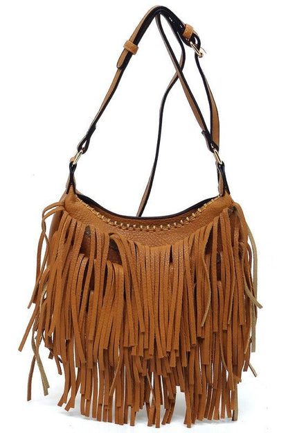 Fringe Hobo Crossbody Bag - Bitsy Gypsy Boutique