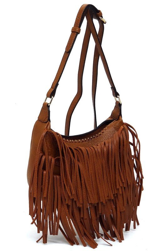 Fringe Hobo Crossbody Bag - Bitsy Gypsy Boutique