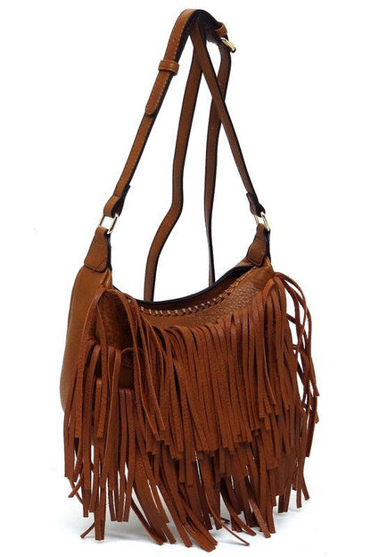 Fringe Hobo Crossbody Bag - Bitsy Gypsy Boutique