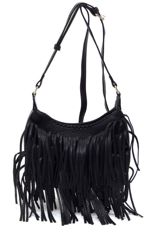 Fringe Hobo Crossbody Bag - Bitsy Gypsy Boutique
