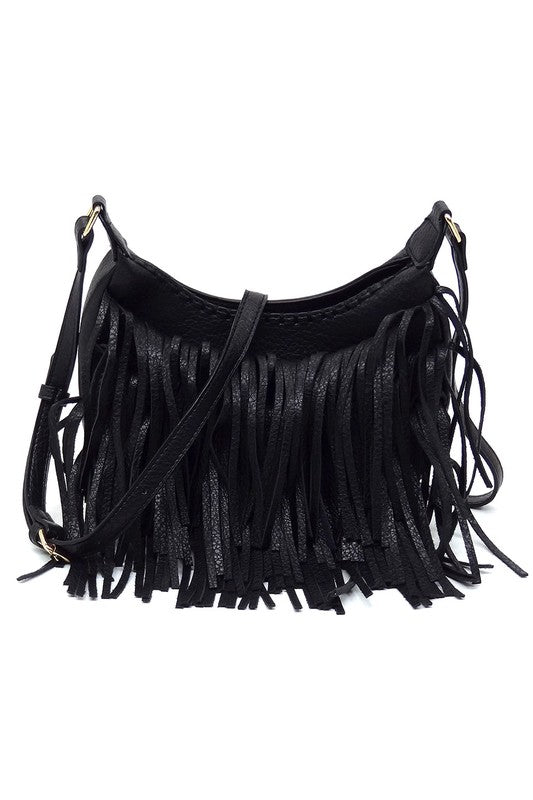 Fringe Hobo Crossbody Bag - Bitsy Gypsy Boutique