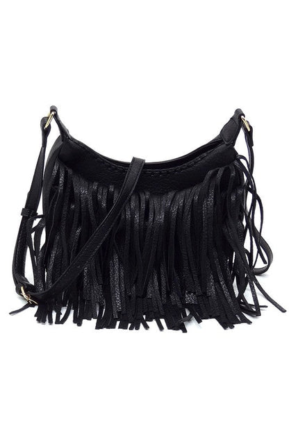 Fringe Hobo Crossbody Bag - Bitsy Gypsy Boutique