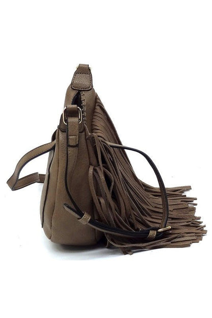 Fringe Hobo Crossbody Bag - Bitsy Gypsy Boutique