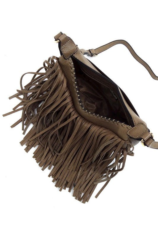 Fringe Hobo Crossbody Bag - Bitsy Gypsy Boutique