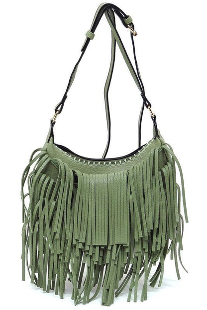 Fringe Hobo Crossbody Bag - Bitsy Gypsy Boutique