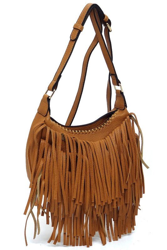 Fringe Hobo Crossbody Bag - Bitsy Gypsy Boutique