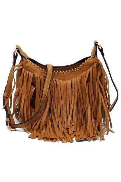 Fringe Hobo Crossbody Bag - Bitsy Gypsy Boutique