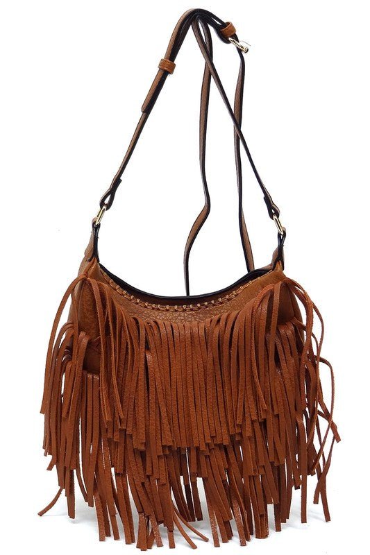 Fringe Hobo Crossbody Bag - Bitsy Gypsy Boutique