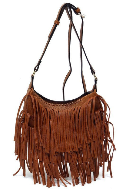 Fringe Hobo Crossbody Bag - Bitsy Gypsy Boutique
