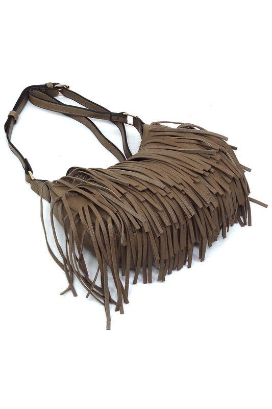 Fringe Hobo Crossbody Bag - Bitsy Gypsy Boutique