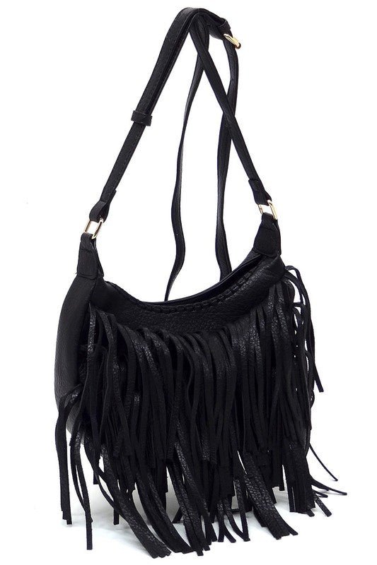 Fringe Hobo Crossbody Bag - Bitsy Gypsy Boutique