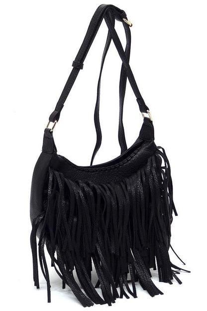 Fringe Hobo Crossbody Bag - Bitsy Gypsy Boutique