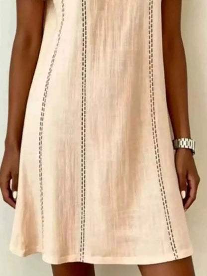 Full Size Button Detail Short Sleeve Shift Dress Plus Size - Bitsy Gypsy Boutique