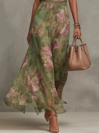 Floral Print Sleeveless Maxi Dress by Trendsi