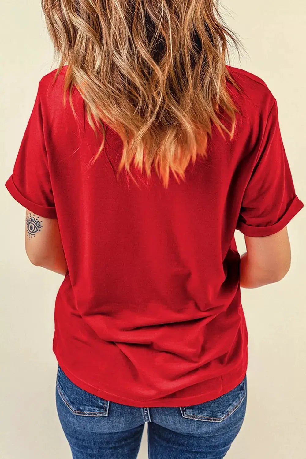 Full Size Football Polka Dot Letter Graphic Game Day T Shirt Plus Size - Bitsy Gypsy Boutique