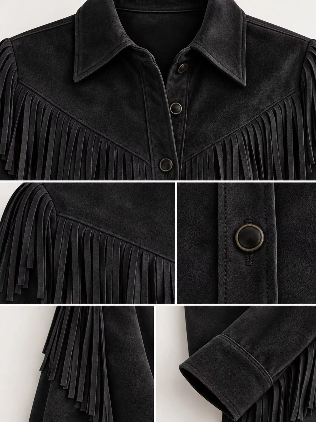 Full Size Fringed Button Up Shirt Plus Size - Bitsy Gypsy Boutique