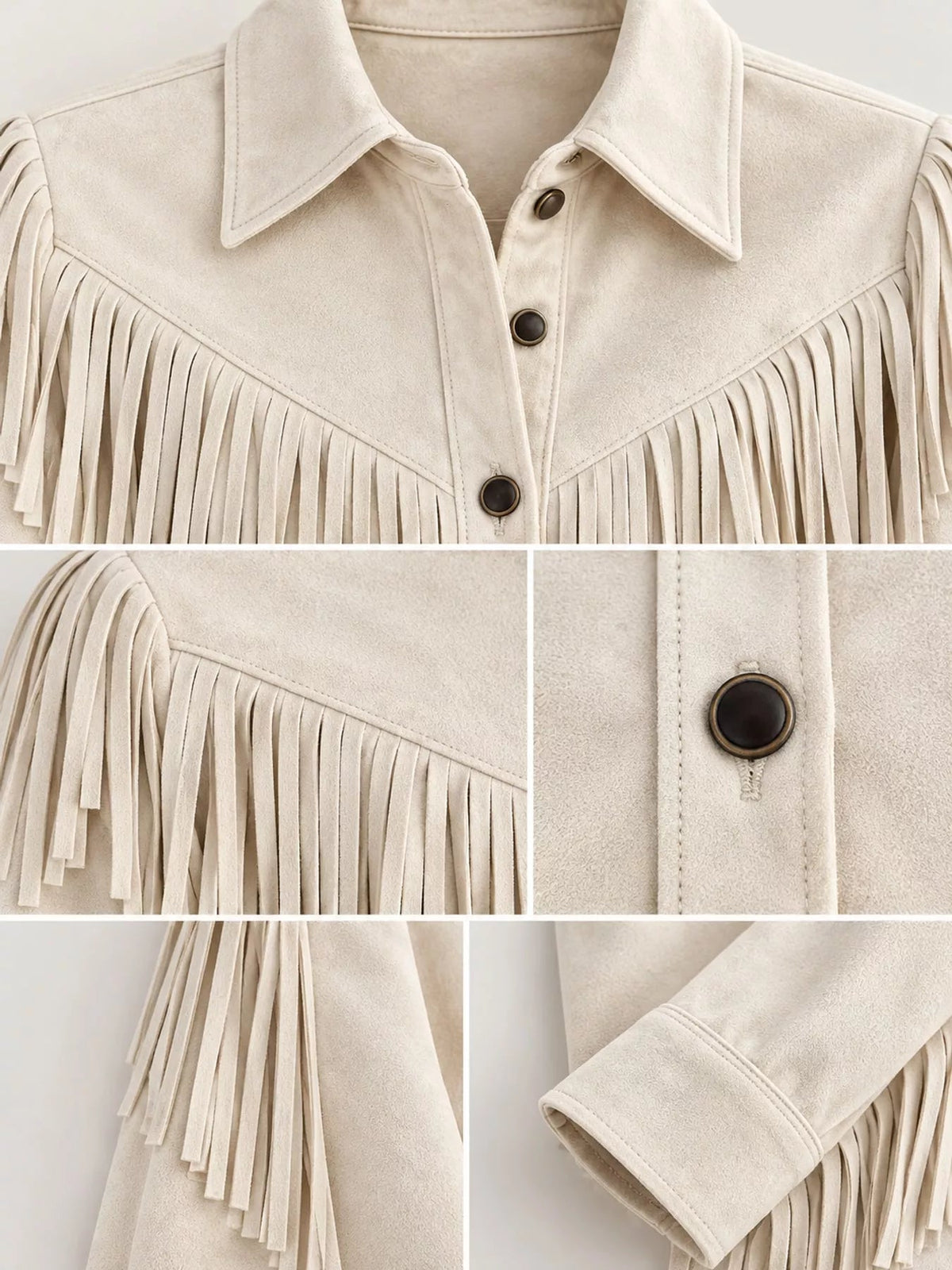 Full Size Fringed Button Up Shirt Plus Size - Bitsy Gypsy Boutique