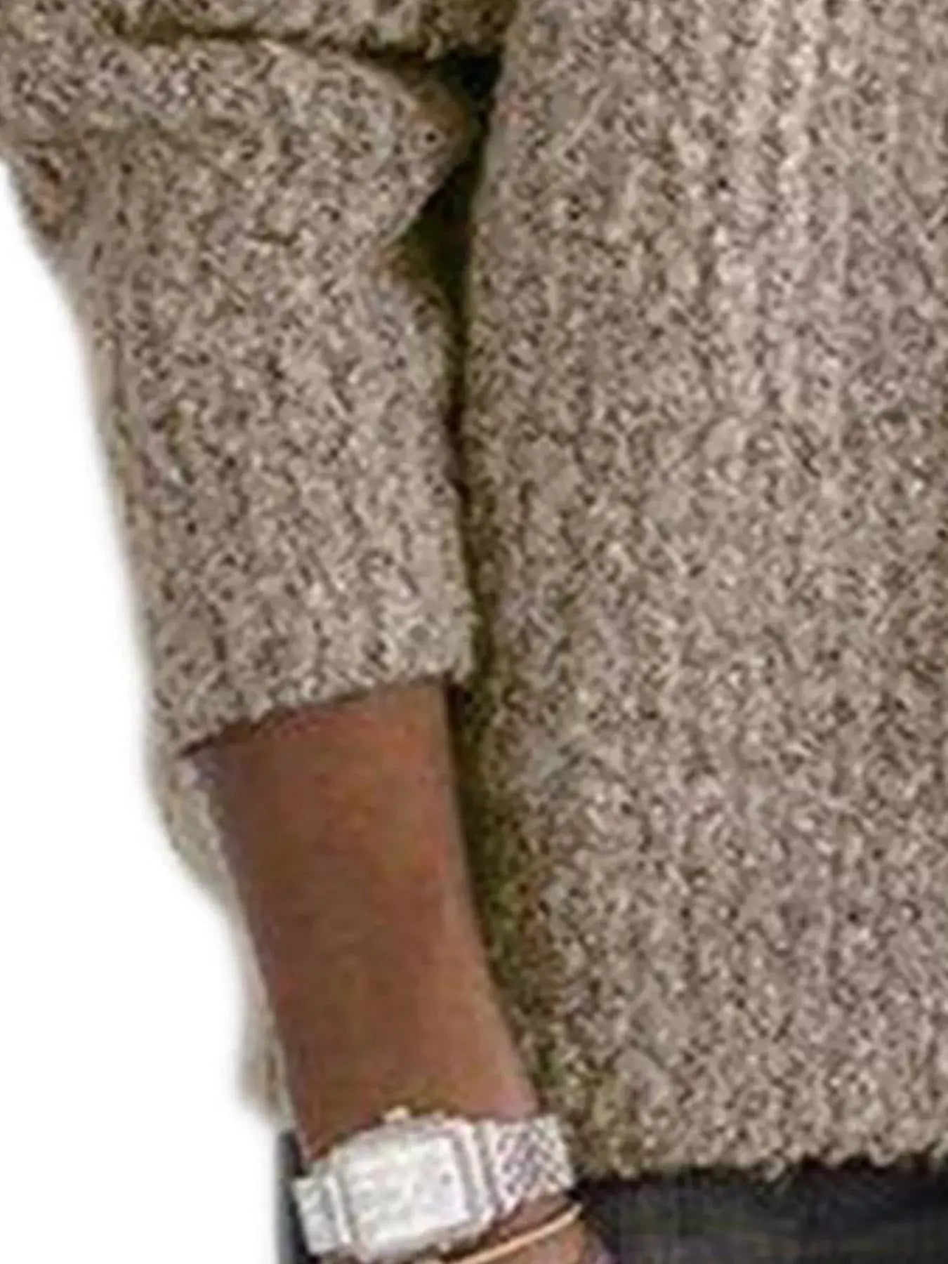 Fall Dreams Half-Zip Textured Sweater by Trendsi