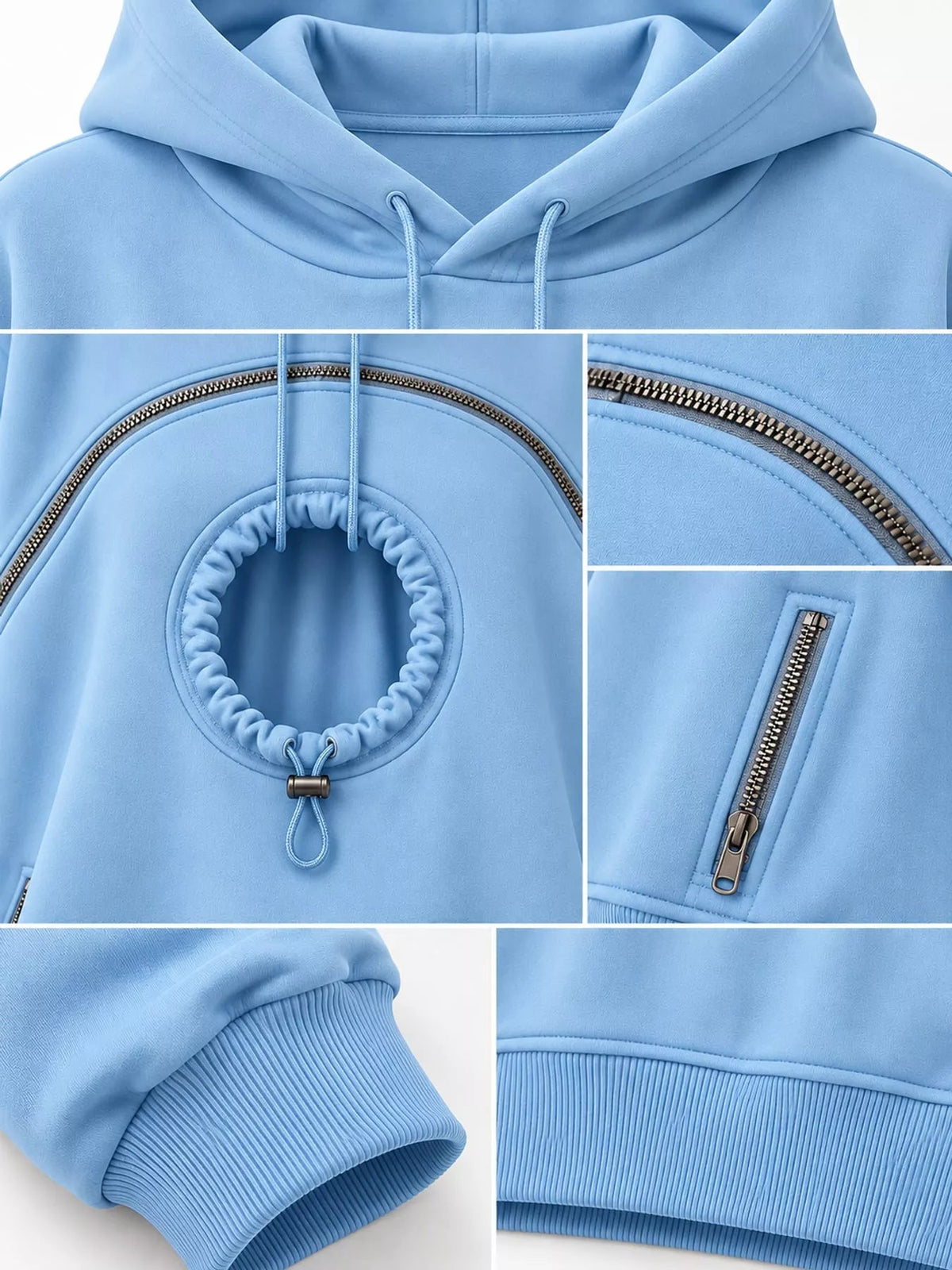 Full Size Pet Carrier Kangaroo Pouch Hoodie Plus Size - Bitsy Gypsy Boutique